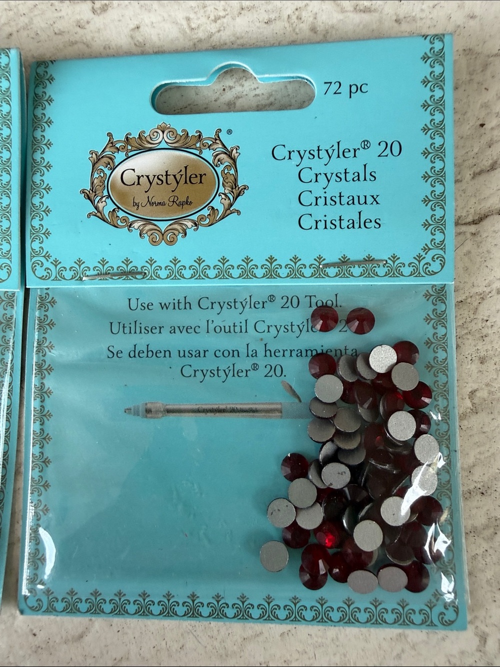 Red Rhinestone Crystals – 72pc Pack 2 packages - Picture 2 of 3
